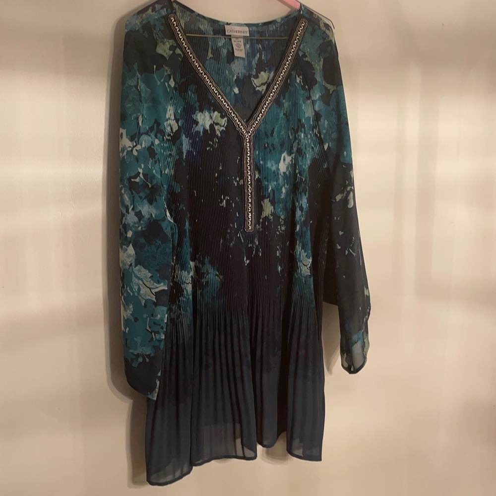 4X Green and black blouse from Catherine’s.